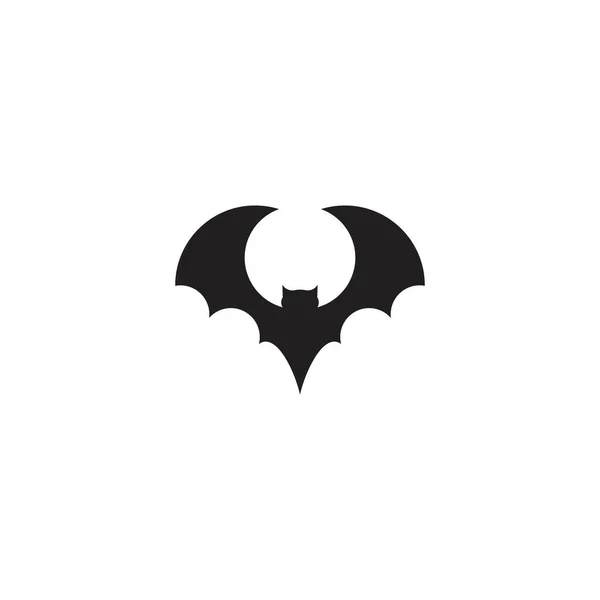 Bat Ilustration Logo Vector Template — Stock Vector