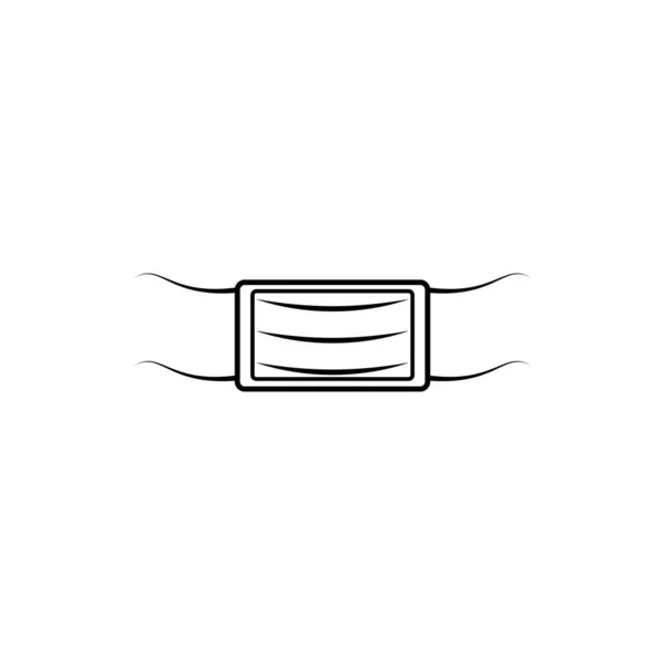 Modello Icona Vettoriale Logo Maschera Sana — Vettoriale Stock