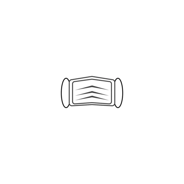 Modello Icona Vettoriale Logo Maschera Sana — Vettoriale Stock
