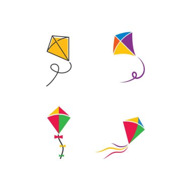 Kite illustration logo vector design clipart