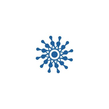 Molekül logo resimleme vektör şablonu