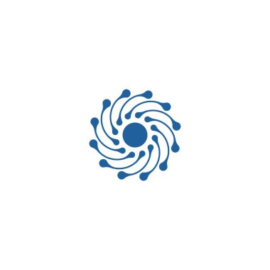 Molekül logo resimleme vektör şablonu