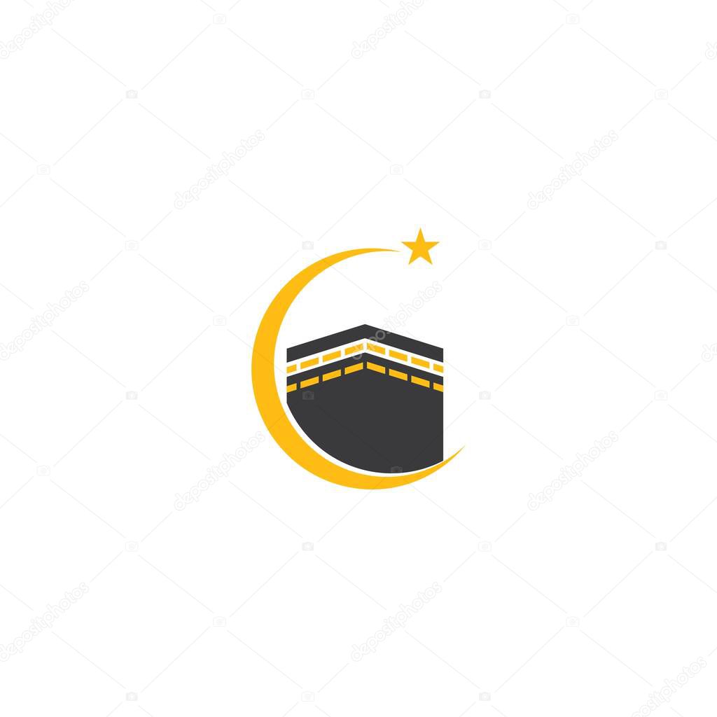 Kaaba logo illustration vector design