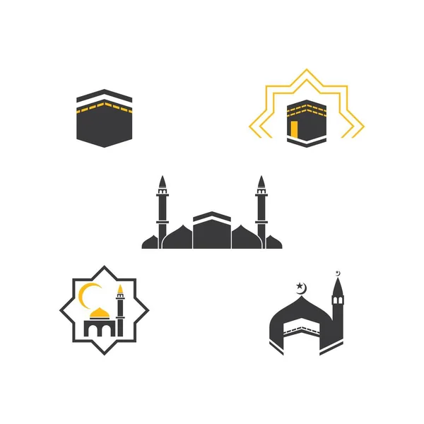 Kaaba Logo Illustration Vektordesign — Stockvektor