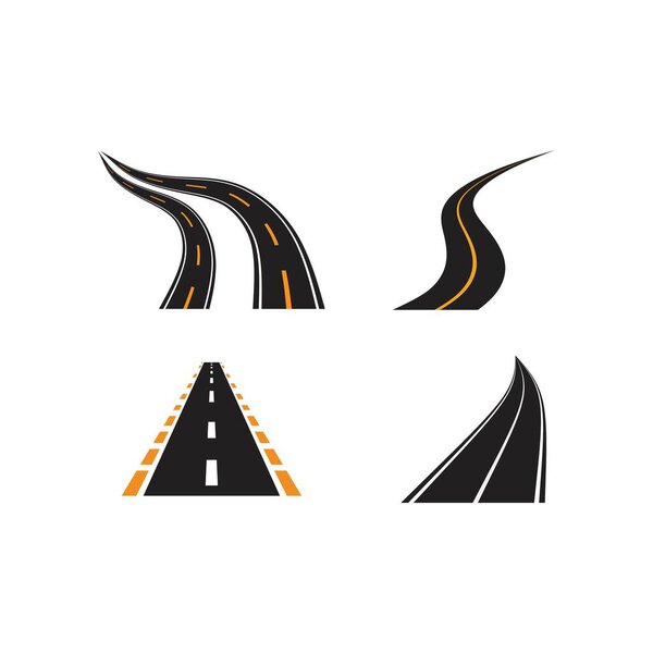 way logo vector icon template design