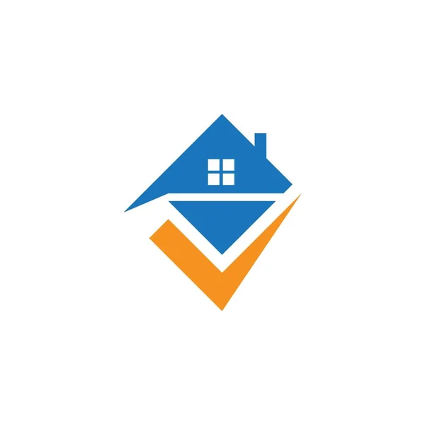 Projekt Logo Nieruchomości Nieruchomości Budownictwa — Wektor stockowy