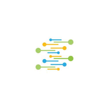 Molekül logo resimleme vektör şablonu