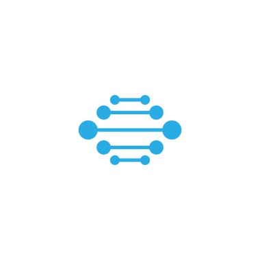 Molekül logo resimleme vektör şablonu