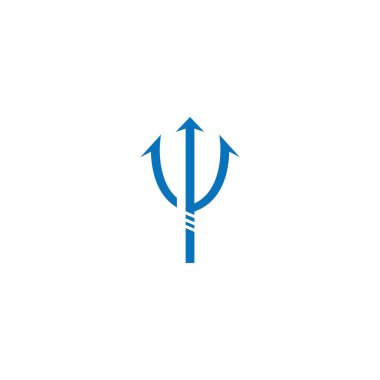 Trident Logo Şablon Vektör Tasarımı