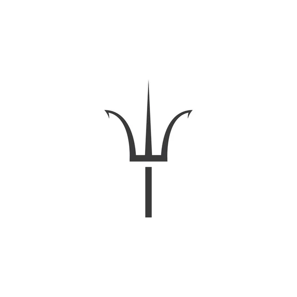 Trident Logotyp Ikon Mall Vektor Design — Stock vektor