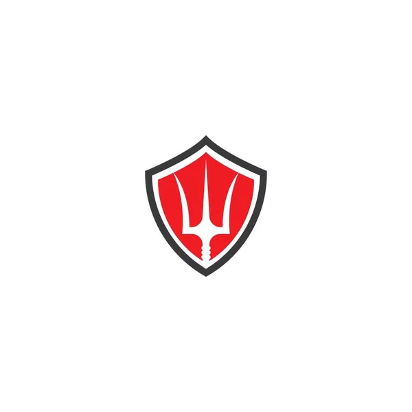 Ícone Logotipo Tridente Modelo Design Vetorial — Vetor de Stock