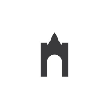 Geçit illüstrasyon vektörü düz tasarımı