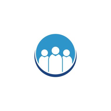 İşçi logo vektör çizimi düz tasarım şablonu