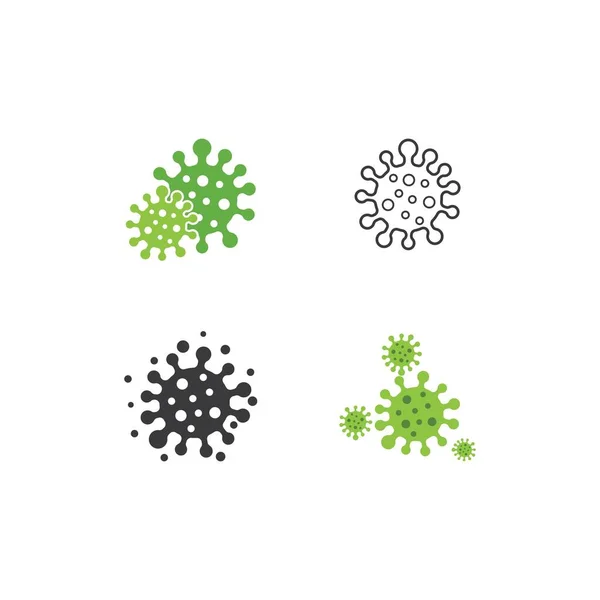 Bakterielles Virus Icon Vektor Flaches Design — Stockvektor