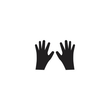 Tıbbi eldiven ikonu vektör illüstrasyonu