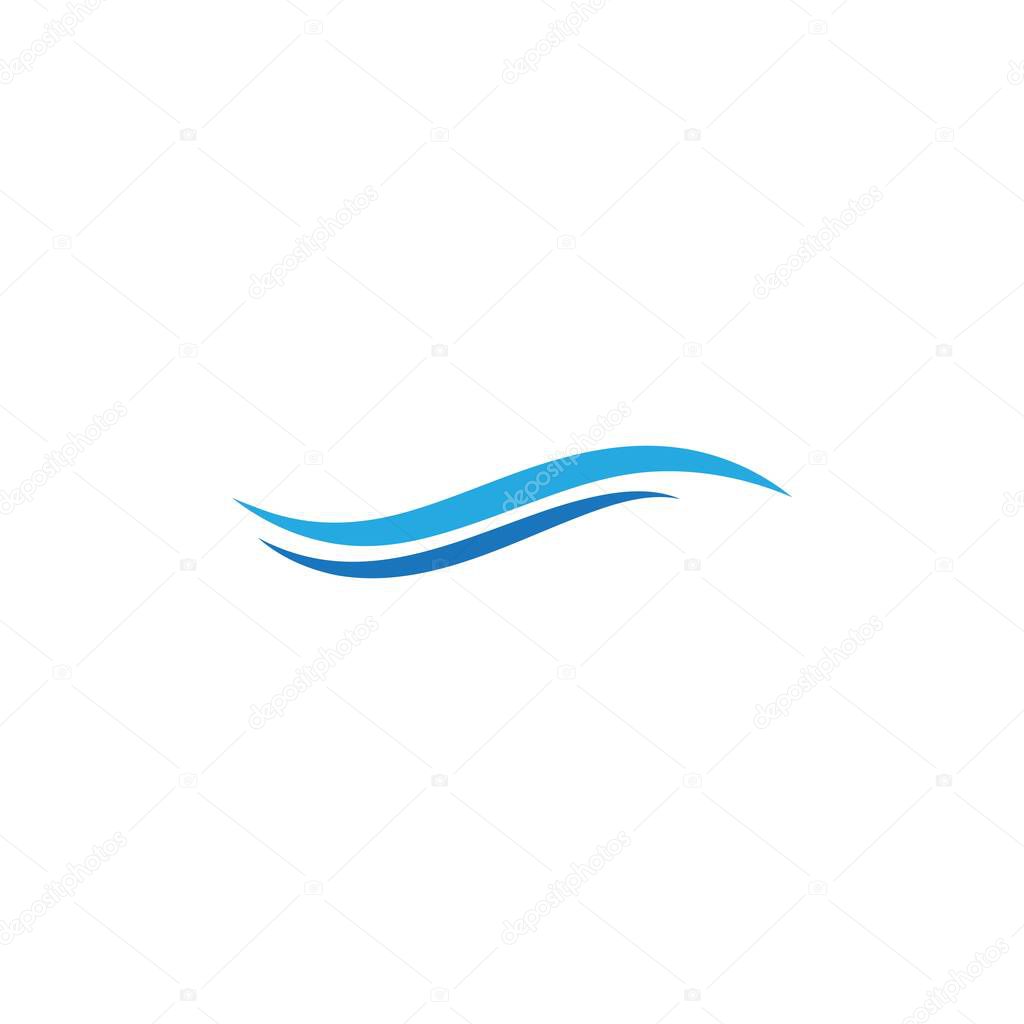Aqua ,Water Wave symbol and icon Logo Template vector