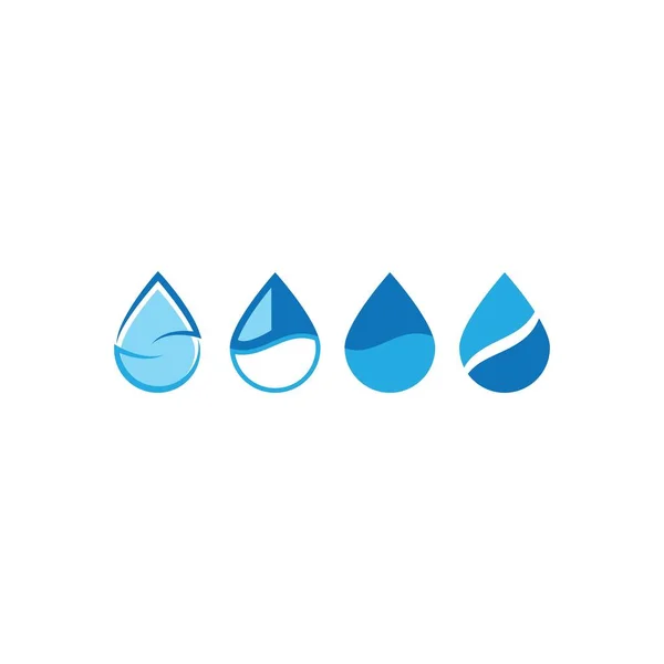 Woda Kropla Logo Szablon Wektor Ilustracja — Wektor stockowy