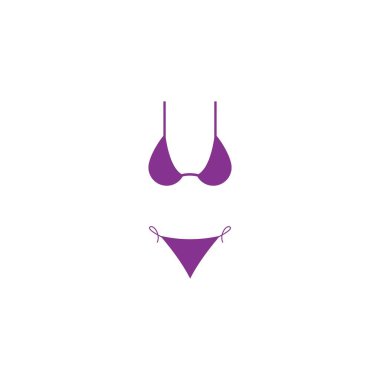 Bikini ikonu yaz giysisi vektör tasarımı