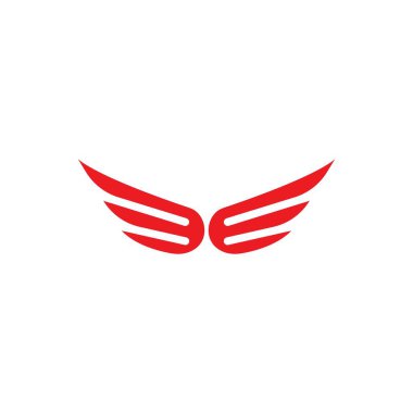 Kanat logosu vektör ilüstrasyonu