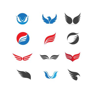 Kanat logosu vektör ilüstrasyonu