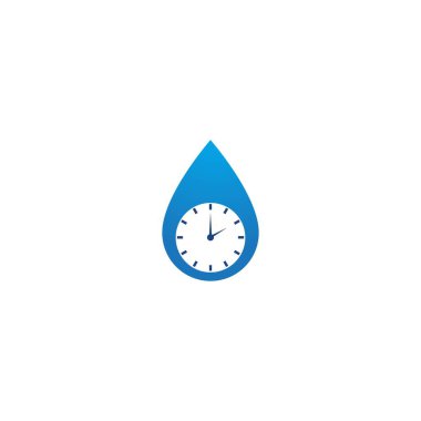 Zaman kavramı simgesi çizim vektörü düz tasarım