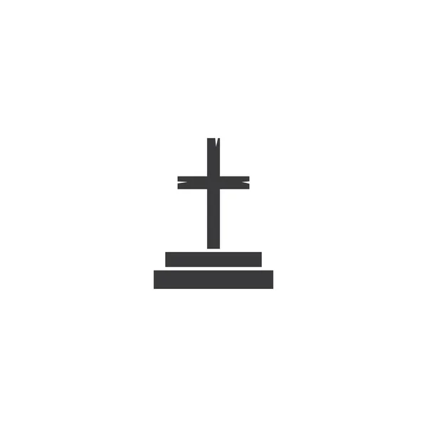 Gravestone Icon Vector Illustration Design — 스톡 벡터