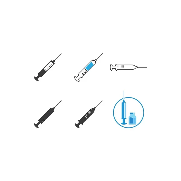 Injekciós Orvosi Ikon Vektor Kialakítása — Stock Vector