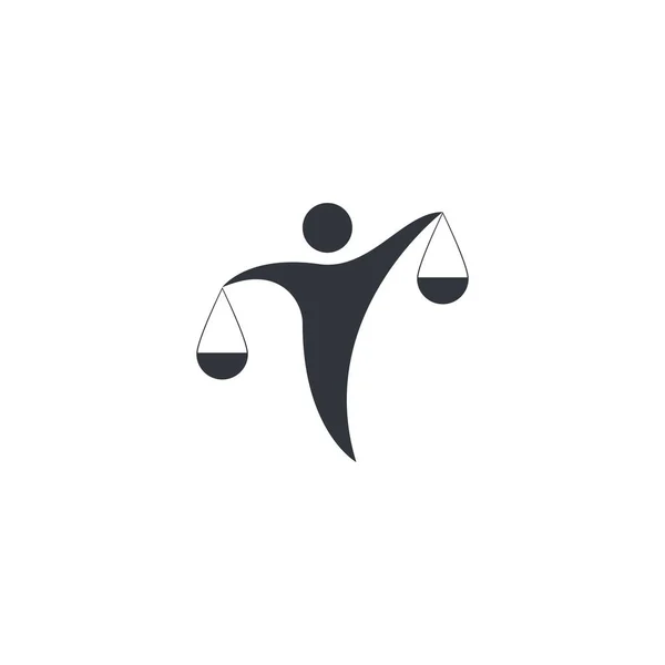 Advocatenkantoor Logo Ilustration Vector Template — Stockvector