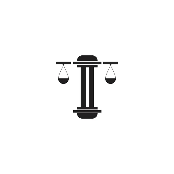 Ügyvédi Iroda Logo Ilustration Vektoros Sablon — Stock Vector