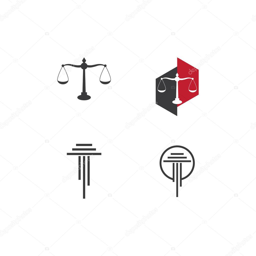 Law firm logo ilustration vector template