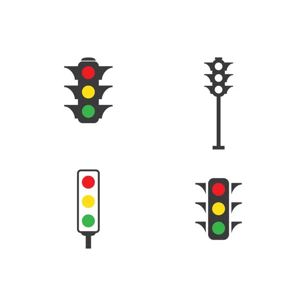 Közlekedési Lámpák Ikonvektorának Kialakítása — Stock Vector