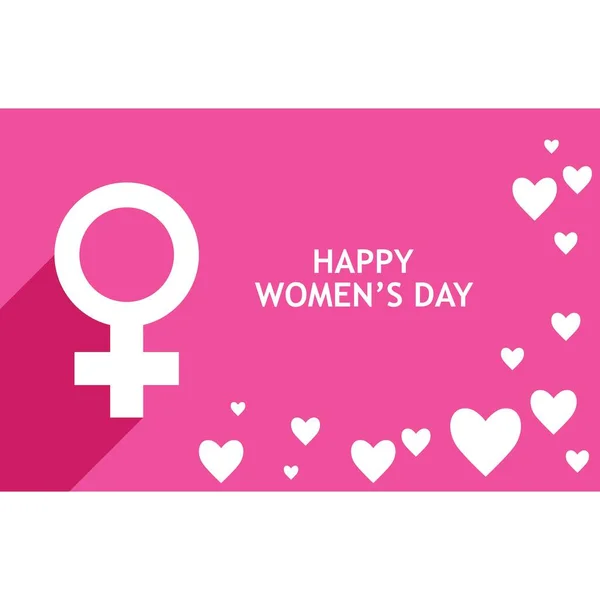 Happy Women Day Wenskaart Achtergrond Vector Illustratie Template — Stockvector