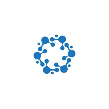 Molekül simgesi illüstrasyon vektör tasarımı