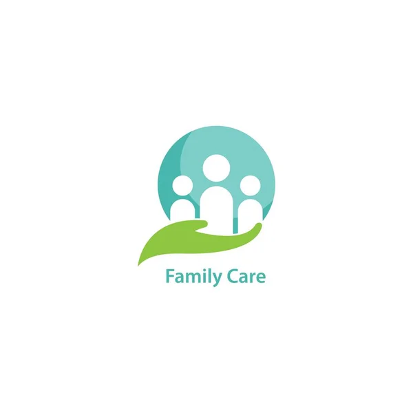 Family Care Social Logo Design Vector — Stock Vector