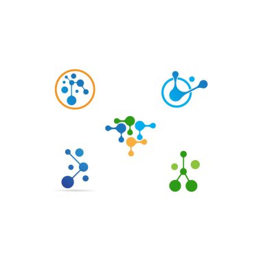 Molekül simgesi illüstrasyon vektör tasarımı
