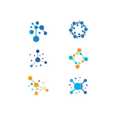 Molekül simgesi illüstrasyon vektör tasarımı