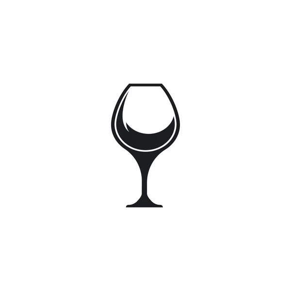 Icono Vino Vidrio Vector Ilustración Diseño — Vector de stock