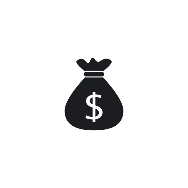 Money Bag Icon Vector Template — Stock Vector