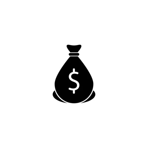 Geld Zak Pictogram Vector Sjabloon — Stockvector