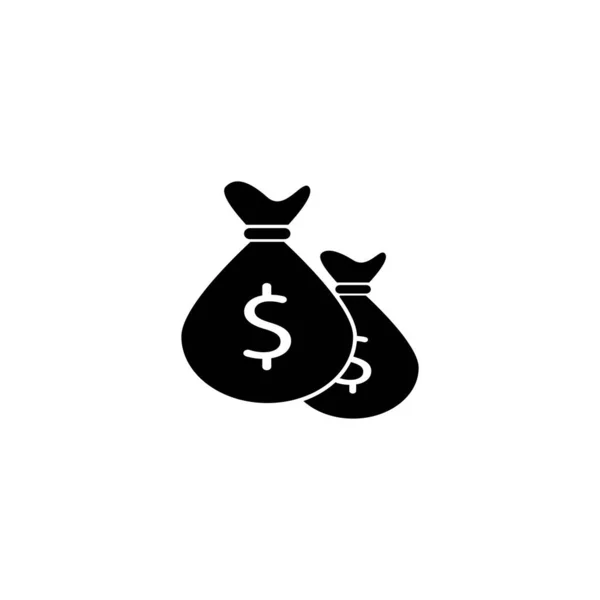 Money Bag Icon Vector Template — Stock Vector