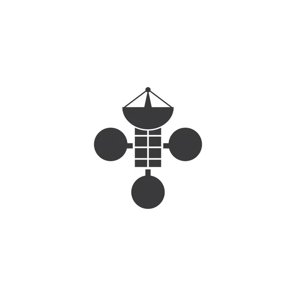 Satelliten Symbol Illustration Vektor Flaches Design — Stockvektor