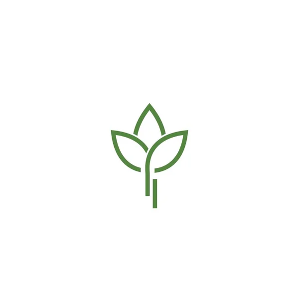 Πράσινο Κήπο Πράσινο Φύλλο Οικολογία Λογότυπο Διάνυσμα Σχεδιασμό — Διανυσματικό Αρχείο