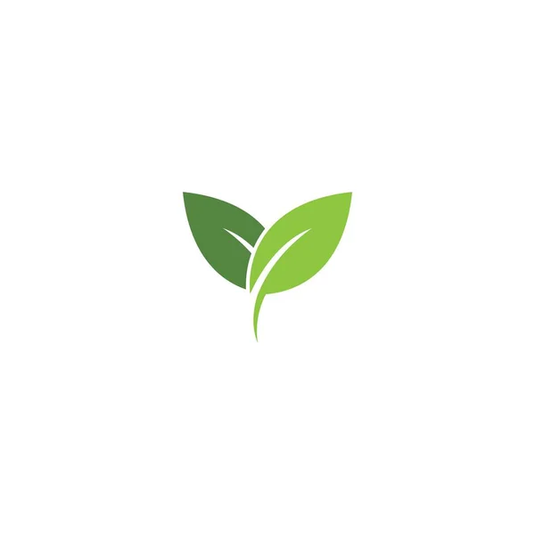 Groene Tuin Groen Blad Ecologie Logo Vector Ontwerp — Stockvector