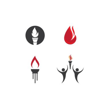 Torch Logo vektör şablon görselleştirme kavramı 