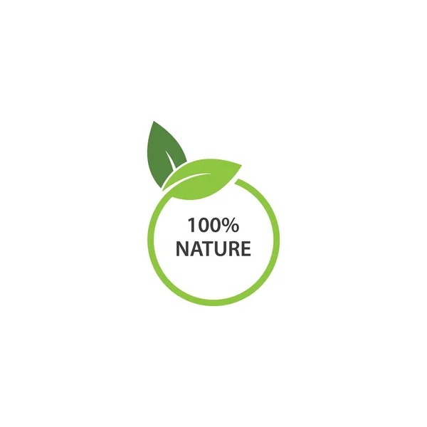 Logo Foglia Verde Ecologia Elemento Natura Icona Vettoriale — Vettoriale Stock