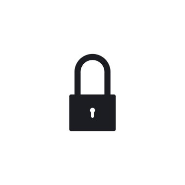 Asma kilit ikon vektör illüstrasyon tasarımı