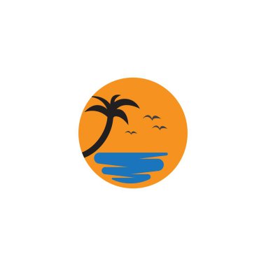 Palmiye ağacı logo vektör tasarımı