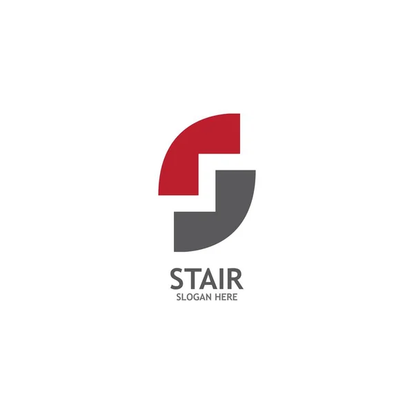 Plantilla Vector Logotipo Escalera Inicial — Vector de stock