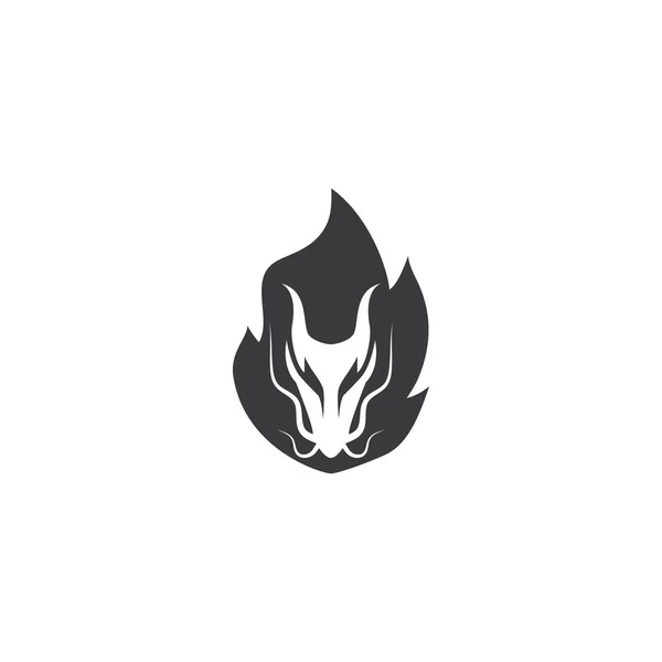 Draken Logo Template Vector Illustratie — Stockvector