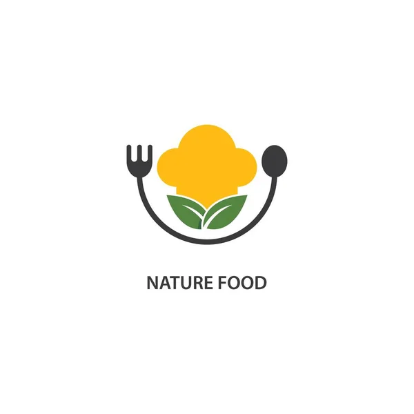 Hat Koch Lebensmittel Logo Vorlage Vektor — Stockvektor